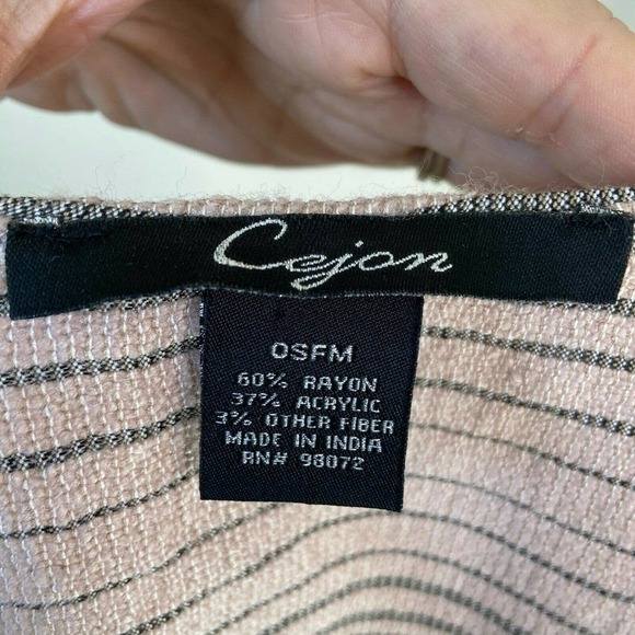 Cejon Frayed Hem Kimono Sz One Size - Picture 7 of 7